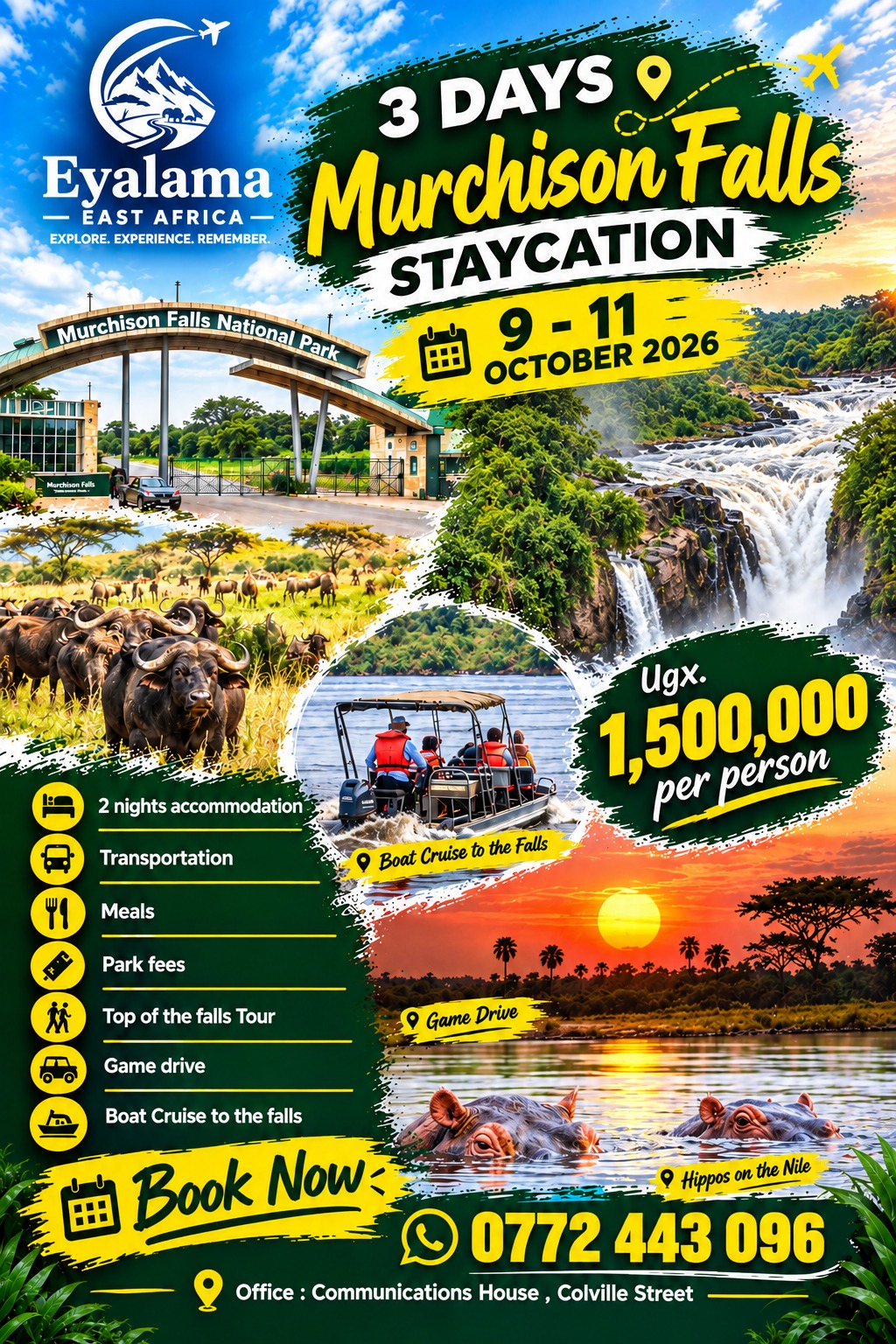 Best vacation package to Murchison Falls from Kampala 